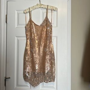 LoveShackFancy Women's Meline Dress Size 8- | Color: Beige |